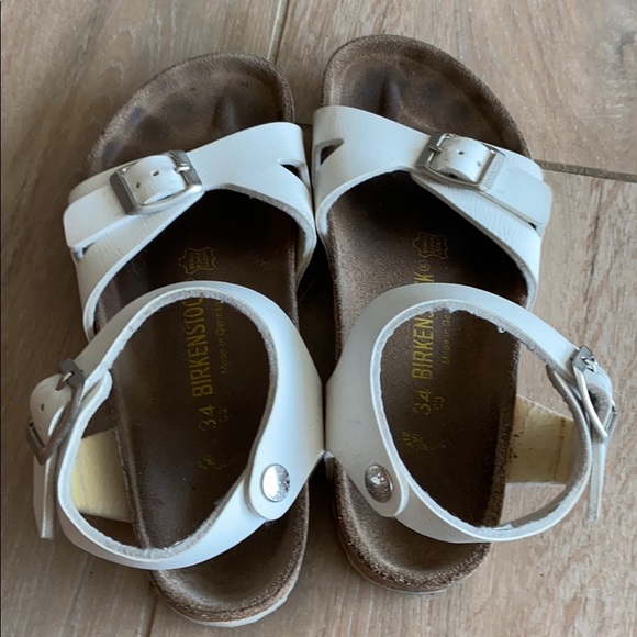 white birkenstocks size 34